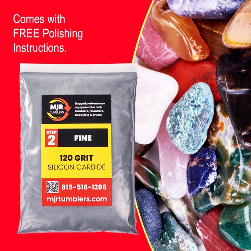 MJR Tumblers 1 LB Fine 120 Silicon Carbide Rock Refill
