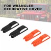 Riloer 2 pieces black car bonnet hinge cover trim decoration