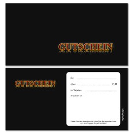 25 Gift Vouchers for Customers, DIN Long, Black, Voucher Cards [GS-50]