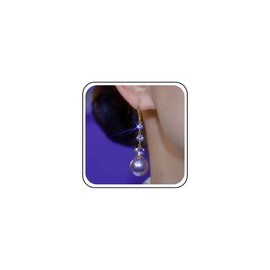 Yheakne Vintage Amethyst Pearl Dangle Earrings Purple Cz Rhinestone Earrings Amethyst Crystal Earring Purple Pearl Drop Earring Jewelry for Women