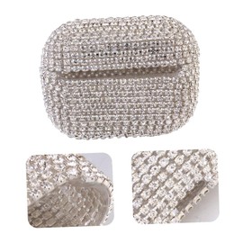 TEHAUX 1Pc Luxurious Glitter Case for Elegant Bling Protection Shiny Diamond Design Durable Material for Travel and School White