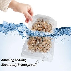 HINICEKIT Resealable Bags for Small Business,100PCS Clear Mylar Bags for Food Storage,9.5"" x13.8""Stand Up Zip Lock Pouch Bags for Packaging Cookie,Snack,Spice,Popcorn and Herbs