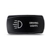 CH4X4 Rocker Switch Driving Lights Symbol - Horizontal- Green Led