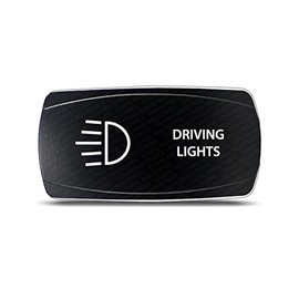 CH4X4 Rocker Switch Driving Lights Symbol - Horizontal- Green Led