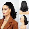 16 Inch Yaki Straight Drawstring Ponytail for Black Women Synthetic