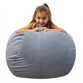 EMMandSOPHIE Stuffed Animal Storage Bean Bag Chair - Kids & Teens