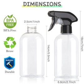 Bynccea Bynccea Spray Bottles Empty Spray Bottle PET -10 oz/300 ml Plastic Water Sprayer Refillable Containers Fine Mist Small Spray Bottles for Cleaning Solutions, Cooking, Hair