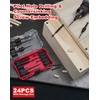 EZARC Countersink Drill Bit Set, 24 PCS Tapered Drill Bits