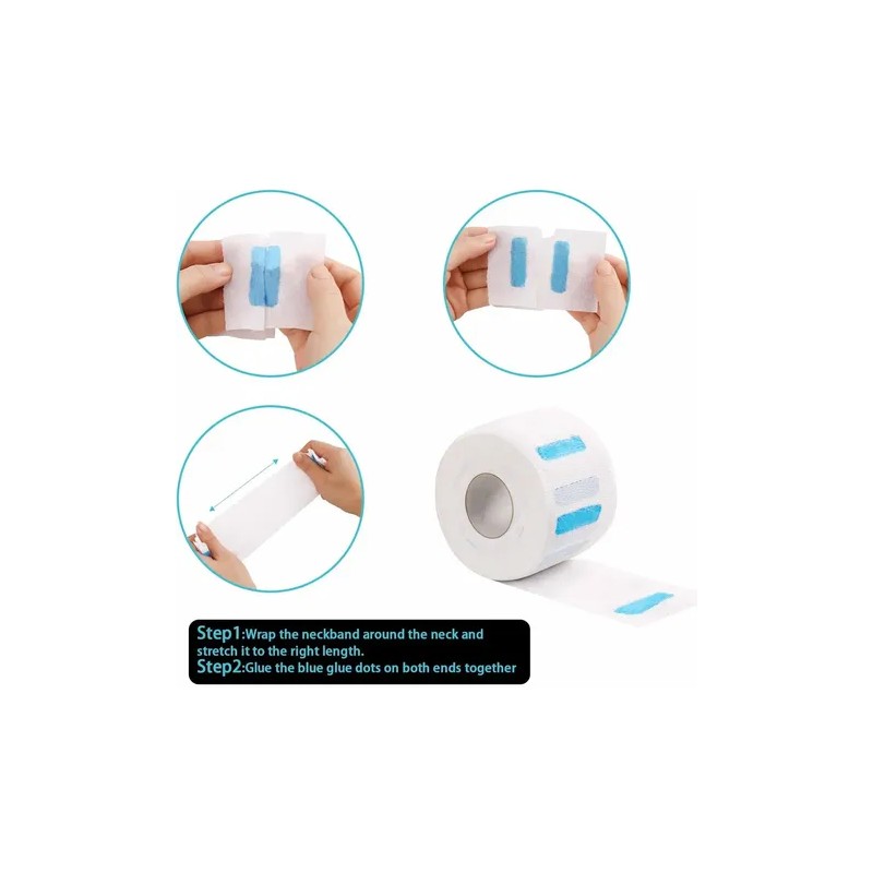 Papel Cuello Profesional Para Barberia 5 Rollos 100tiras Cu