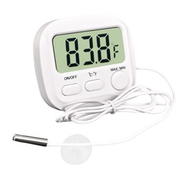 Digital Aquarium Water Thermometer with Large LCD Screen, Measurement Range -58℉ to 572℉, Display ±1℉/±0.5℃, Fish Tank Decoration Accessories, Idea for Reptile, Aquatic, Tub, Refrigerator and Freezer