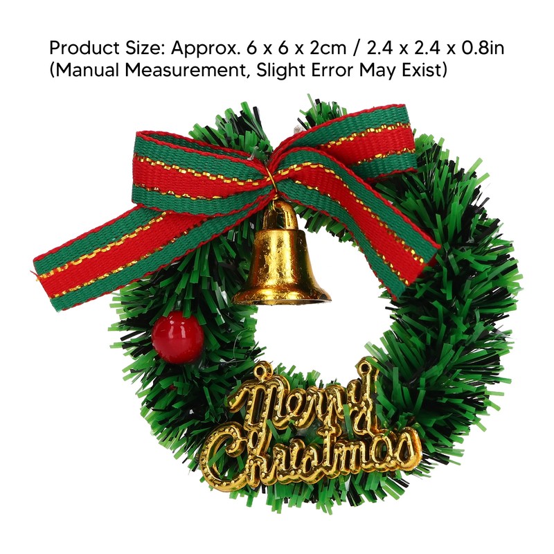 10Pcs Dollhouse Christmas Wreath Exquisite Colors Cute Life Scenes Miniature