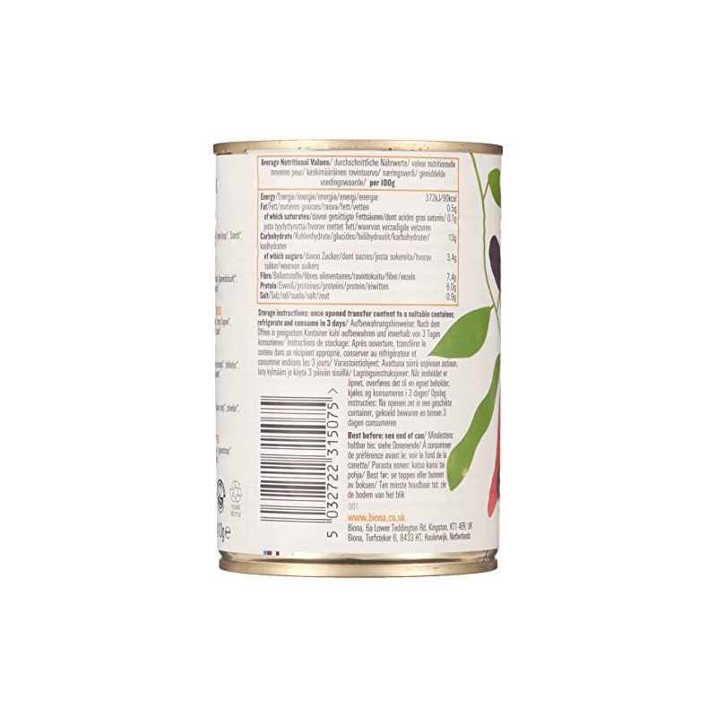 Biona Organic Chilli Black Beans, 410g