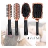 ANDSS 4 Piezas Herramientas De Peluquería Peine Redondo Para Peluq