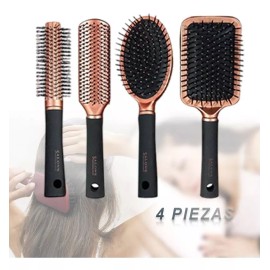 ANDSS 4 Piezas Herramientas De Peluquería Peine Redondo Para Peluq