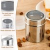 KAIYAYA 2 pieces stainless steel powder shaker, icing sugar shaker
