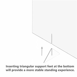 Clear freestanding Dog gate for Indoor use,Pet Gates for doorways no Drilling,Acrylic Foldable Dog gate for Stairs with Support feet (2 Panel - 40''W x 23''H)