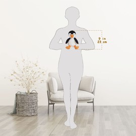 Doindute Penguin Plush Toy, Lovely Corduroy Stuffed Animal Toy, Cute & Soft Cuddly Plushie Hugger Toy for Kids, Baby's, 9"