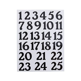 Iron-On Countdown Numbers - 25 Pieces