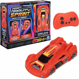 Air Hogs, Zero Gravity Sprint RC Car Wall Climber, Red USB Micro B Rechargeable