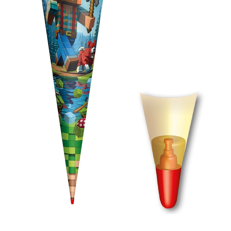 ROTH Motif School Cone, Block Game, 70 cm, Round, Red