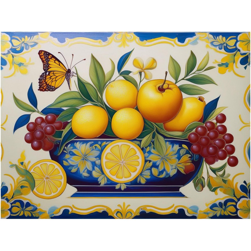Fruit Bouquet Pattern A953 Accent Tile Mural Kitchen Bathroom Wall