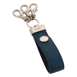 Takeokikuchi 728611 Men's Key Holder, Genuine Leather, Max, Key Hook, Brand, Belt Loop, Brand, Gentleman's Cowhide Leather, [07] Navy
