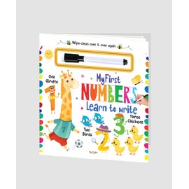Hello Friend Books My First Wipe and Clean Board Book of Numbers: Includes Wipe and Clean Pen to Write, Learn, Clean and Write Again