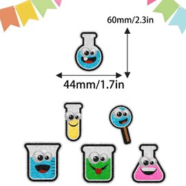 Mad Chemistry Cupcake Toppers 18-Piece Set Lad Themed Happy Birthday, Boy or Girl Mad Scientist Birthday Party, School Lab Party, or Chemistry Themed Baby Shower Decoration Supplies. LIANGSS