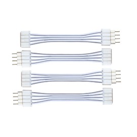 Litcessory Flexible Corner Connector/Extension Cable for LIFX Z Lightstrips (2in, 4 Pack, White)