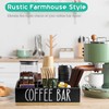 ALELION Coffee Station Organizer for Countertop - 7 Compartments Coffee
