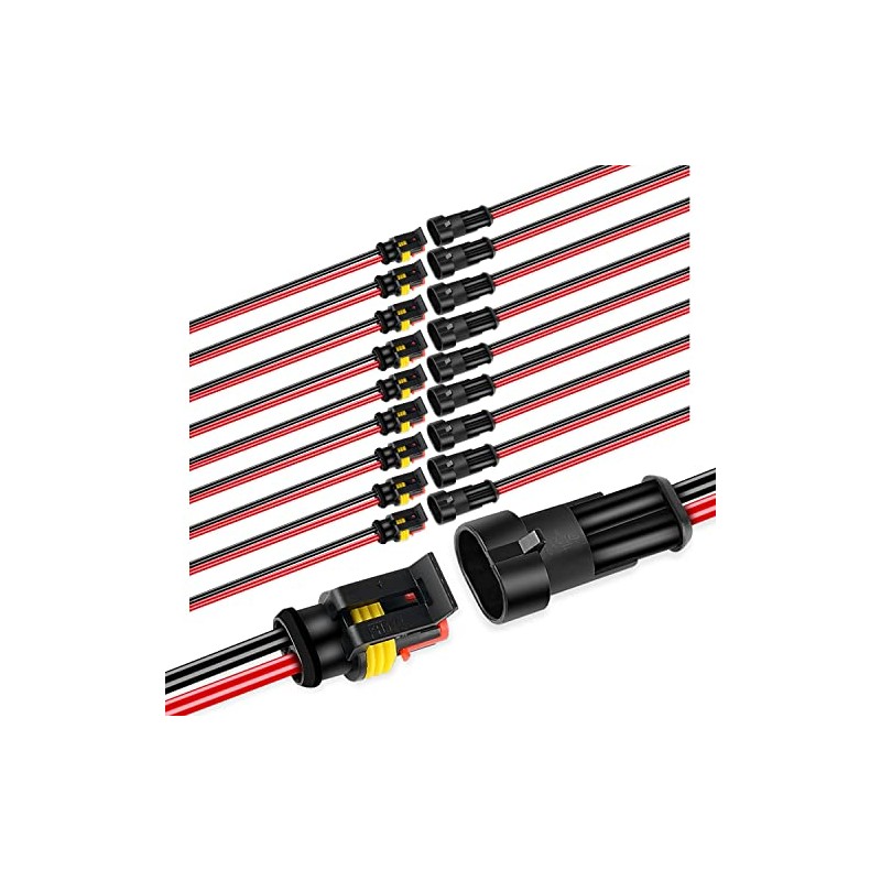 Nilight - 50020R, 2 Pines, 16AWG, Conector de Terminal, Serie
