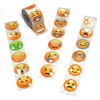 Emoticon Stickers for Kids - 2" Circles Shiny Silver -