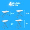 New Home Era 30" Height Adjustable Plastic Folding Tray Table