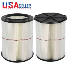 For Craftsman 2 Pack CMXZVBE38754 Filter for Craftsman Shop Vac Wet Dry 5 to 20 Gallon 9-38754