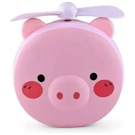 KFMX Espejo Luz Led Portátil Viaje Mini Ventilador Puerquito
