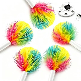 Foyoilait Telescopic Feather Decor Parts, Replacement Accessory 3-in-1 Auto Cat Toy (Only Feather Attachment, Toy Base Not Included)