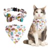 HACRAHO Bow Tie Cat Collar Bandana, 2pcs Adjustable Cat Collar