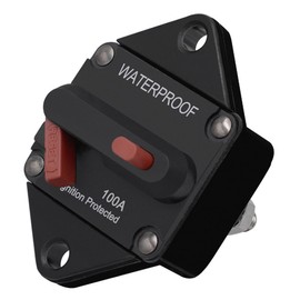 Beatifufu 12-24v Car Circuit Breaker Waterproof 100a Fuse Reset Breaker for Vehicles Boats