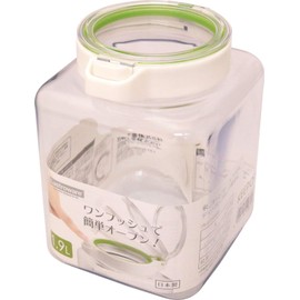 Iwasaki Industries A-1084 WG Rustroware Canister, Key Pot, Storage Container, One-Touch Open/Close, Dishwasher Safe, Made in Japan