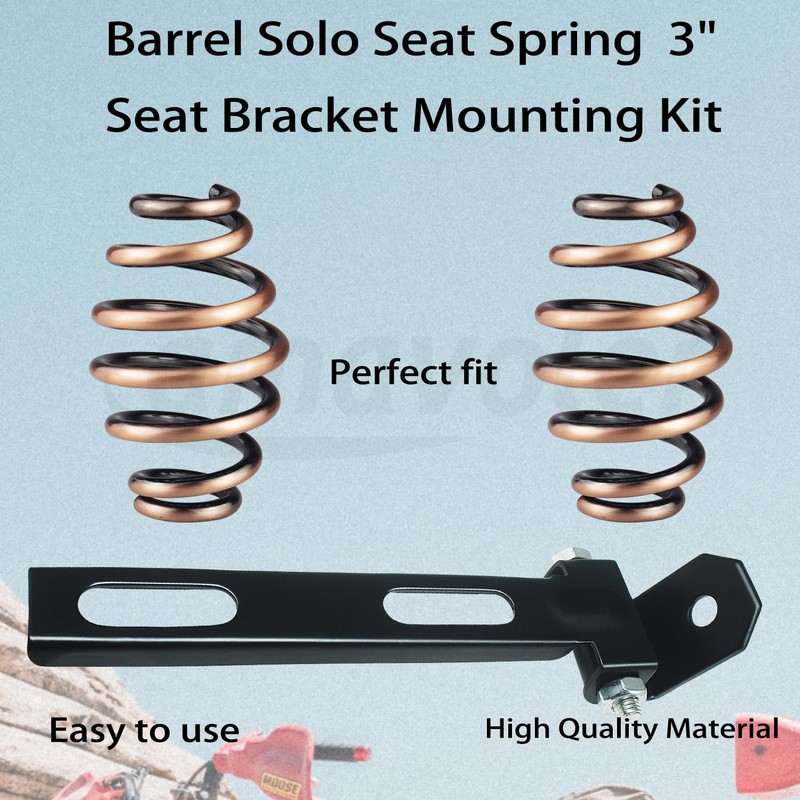 Amavoler Barrel Solo Seat Spring (Bronze) 3" + Seat Bracket