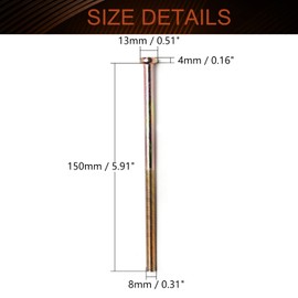 MroMax 5Pcs M8-1.25 x150mm Hex Socket Flat Head Bolt, Extra Long Inner Hex Machine Screws, Carbon Steel, Half Threaded, Heavy Duty Replacement Bolts for Double Bed Furniture TV Rack Wall Hanging