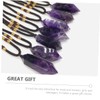 FOMIYES Natural Amethyst Pendant Necklace Crystal Stone Decor Fashion Jewelry
