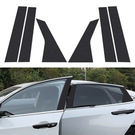 TOMALL Vinyl Stickers for Honda 11th Gen Civic 2022-2023, Carbon Fiber Window Door Pillars Protection, 6pcs Car Exterior Accessories Decoration