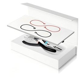 HERSIN Permanent Bracelet Kit Forever Bracelet Making for Couples Gift Friendship Bracelets DIY Locked Bracelet Christmas Valentine's Day Bracelets Jewelry Gifts for Women Men (L8-Love: Rosegold-Black)