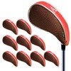 Andux Mesh Golf Iron Head Covers with Zipper Closure Left