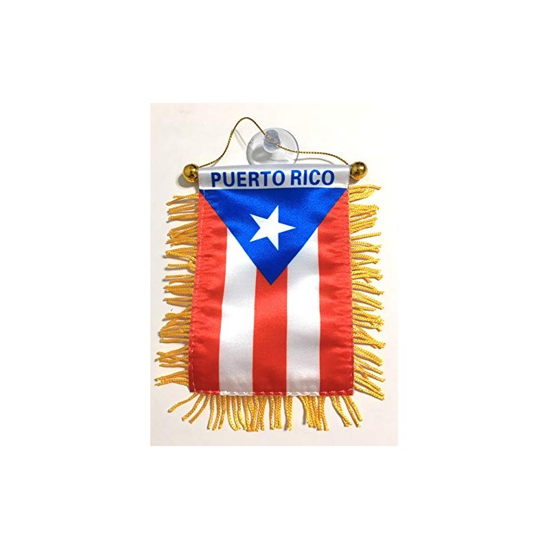 Puerto Rico Rican Flags for car Interior Rearview Mirror or