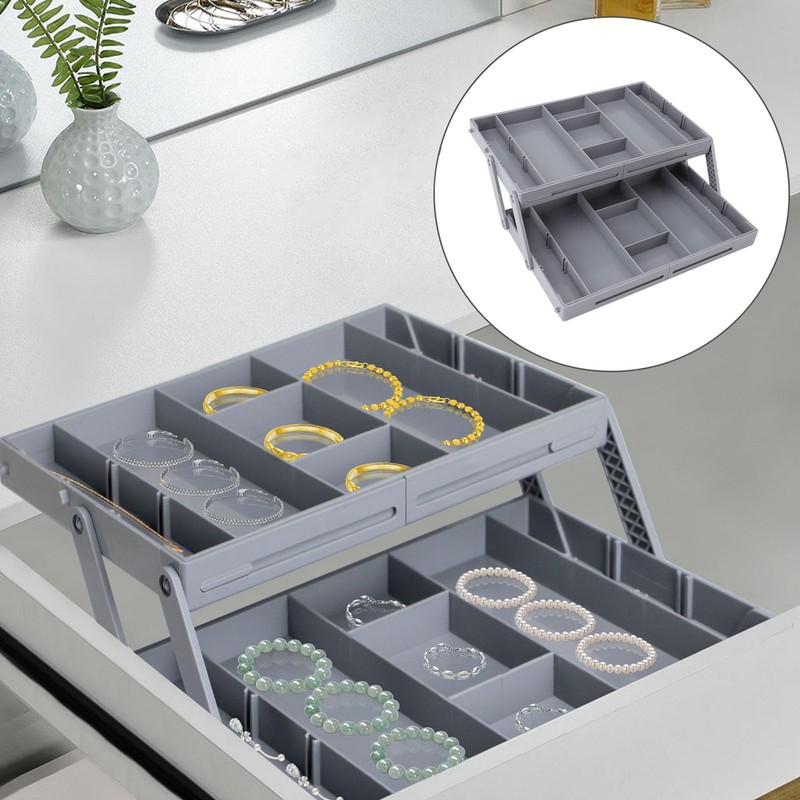 Drawer Organizer, Multi Layer Drawer Small Storage Organizer Expandable Jewelry