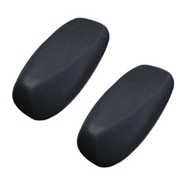 2PCSBlack Motorcycle Scooter Seat Cover Seat Anti-Slip Cushion 3D Spacer Mesh Fabric,FitsElectric Vehicle andscooter, XX-Large (Black, M)