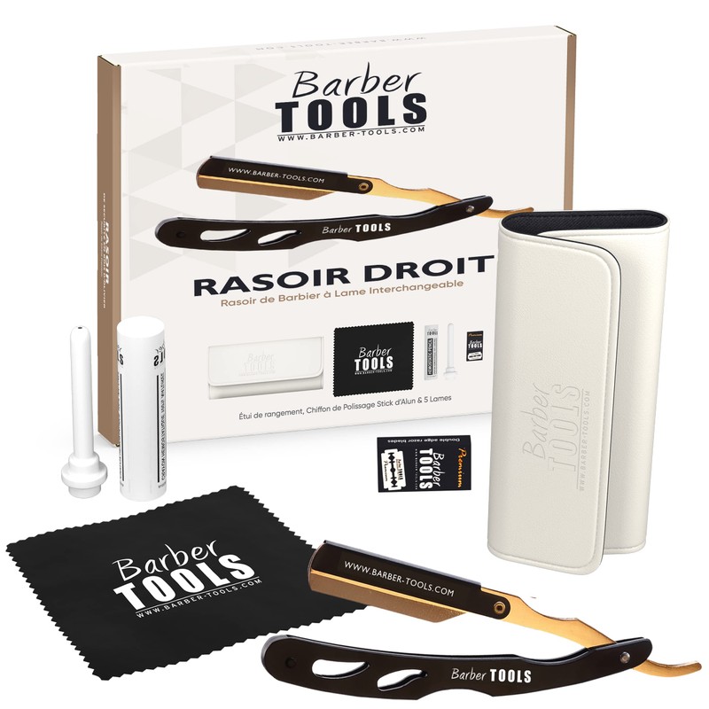 BARBER TOOLS ✮ Razor with Box and 5 Razor Blades
