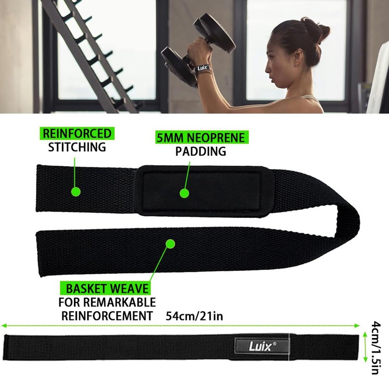 Weight Lifting Straps, 4Pcs Anti Slip Hand Bar Grip Straps,